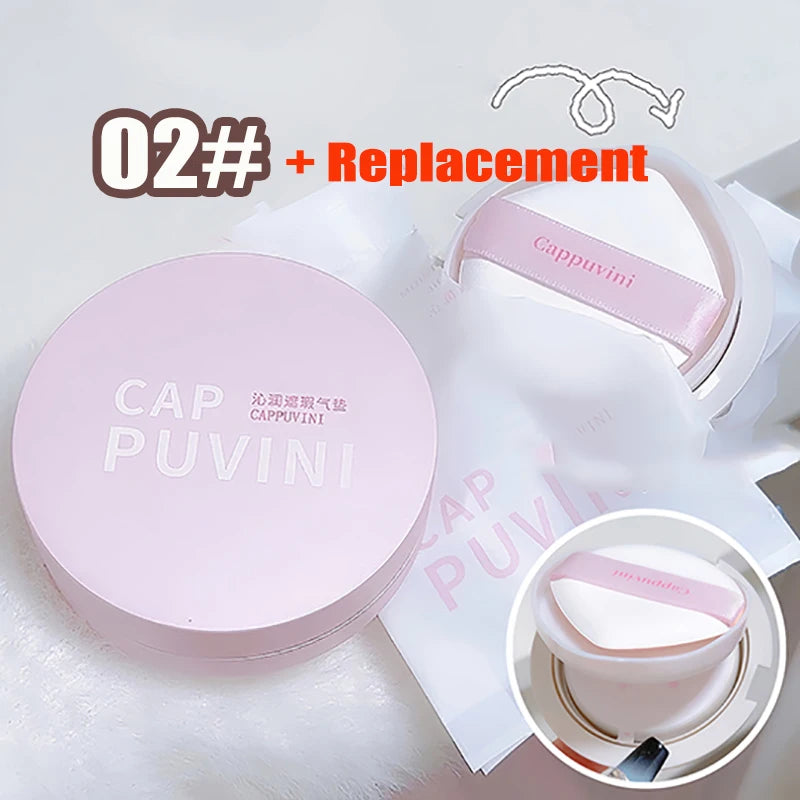 BB Cream Air Cushion Foundation Full Coverage Waterproof Long-lasting Concealer 3 Colors Cushion Compact Face Makeup Base
