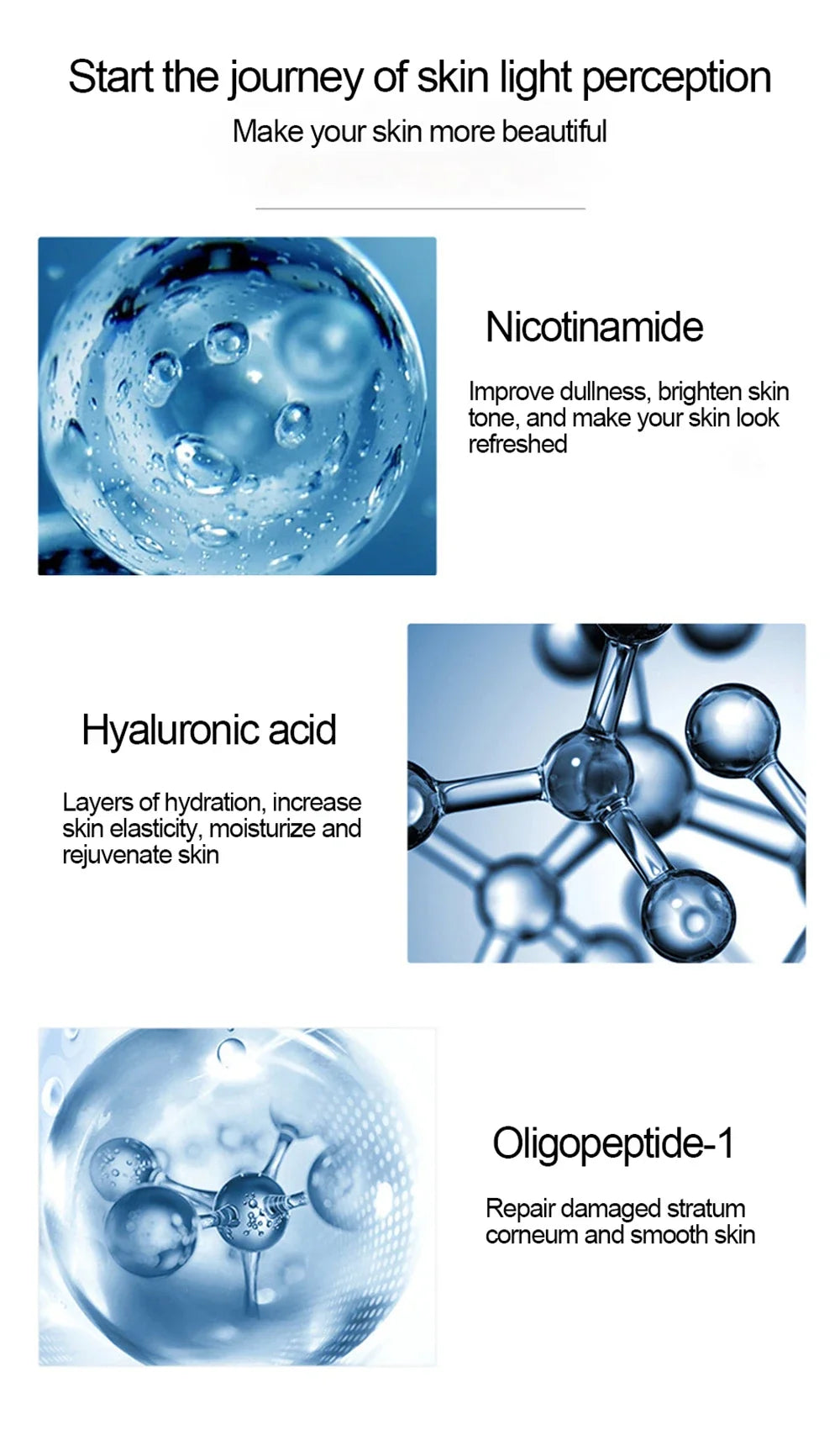 a 500ml  Large Capacity Essence Water Niacinamide Improve Dull Hyaluronic Acid Moisturize Dry Skin Facial Beauty Care Toner
