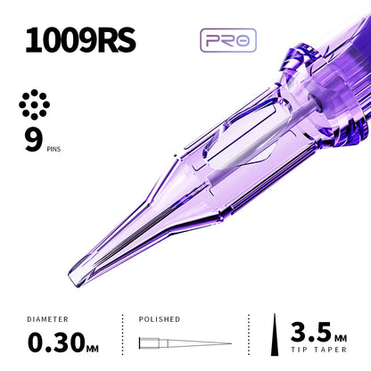 Mast Pro Tattoo Needles Cartridge 20pcs Disposable RS 0.25/0.3/0.35mm for Shading Blending Permanent Makeup or Body Art Needles