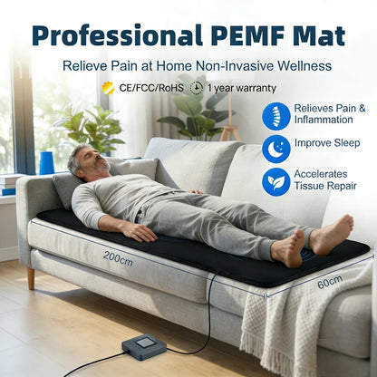 200*60cm PEMF Mat PEMF Magnetic Therapy Device Physio Magneto Machine Full Body Pain Relief Improve Sleep Boost Circulation