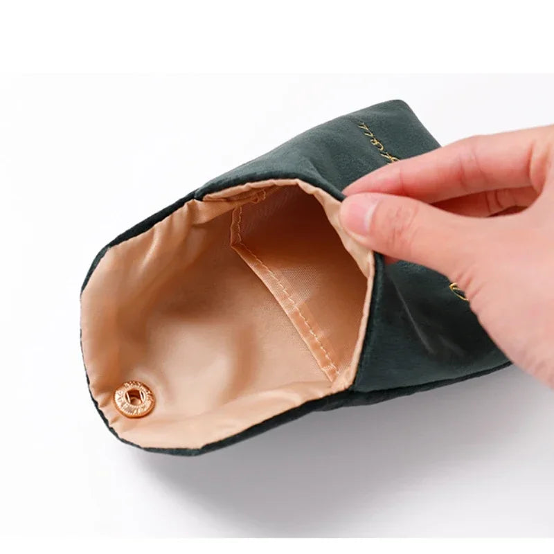 Embroidered Letter Tampon Storage Bag Sanitary Pad Pouch Girls Cosmetic Bags Makeup Lipstick Key Earphone Data Cables Organizer