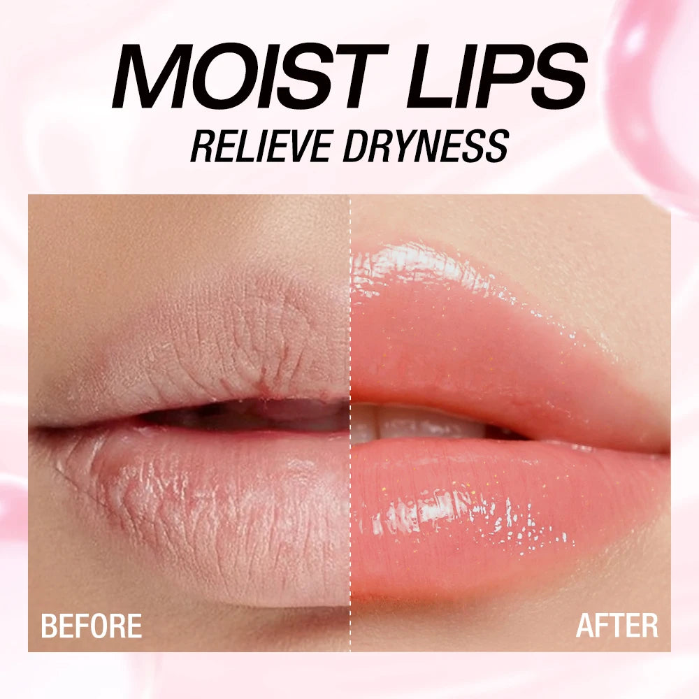 O.TWO.O 2 pcs Color Changing Lipstick Lip Blam Transferproof Long Lasting Non-sticky Moisturizing Glossy Shine Lip Gloss Makeup