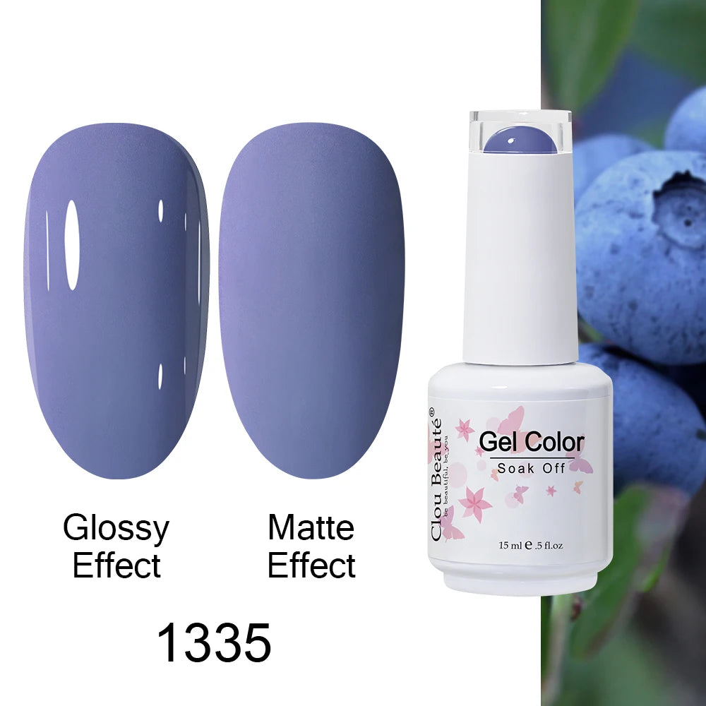 Clou Beaute 15ml Nail Gel Polish Warm Color Dark Red Brown Semi Permanent Nail Art Manicure Soak Off LED UV Varnishes Lacquer