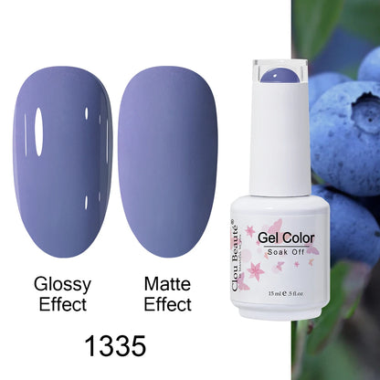 Clou Beaute 15ml Nail Gel Polish Warm Color Dark Red Brown Semi Permanent Nail Art Manicure Soak Off LED UV Varnishes Lacquer