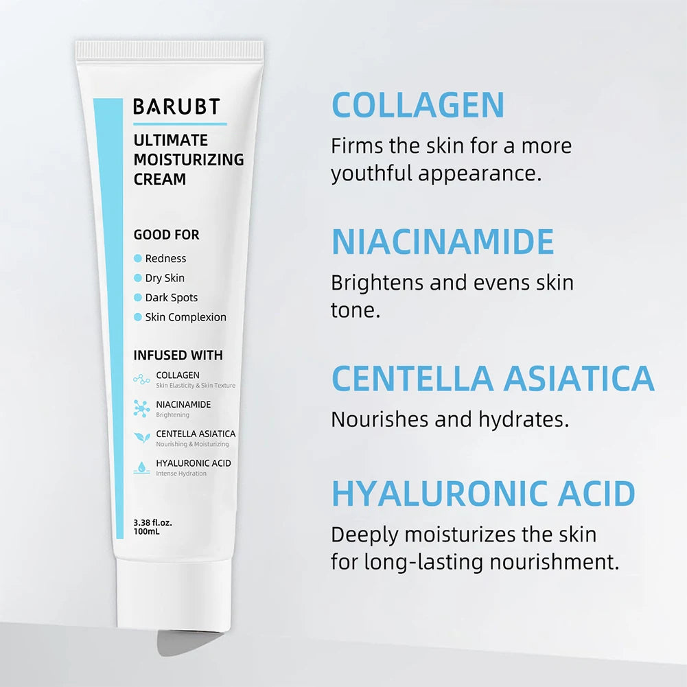 100ml Ultimates Moisturizing Cream With Centella Asiatica Niacinamide Hyaluronic Acid Collagen Anti-Aging Facial Repair Cream