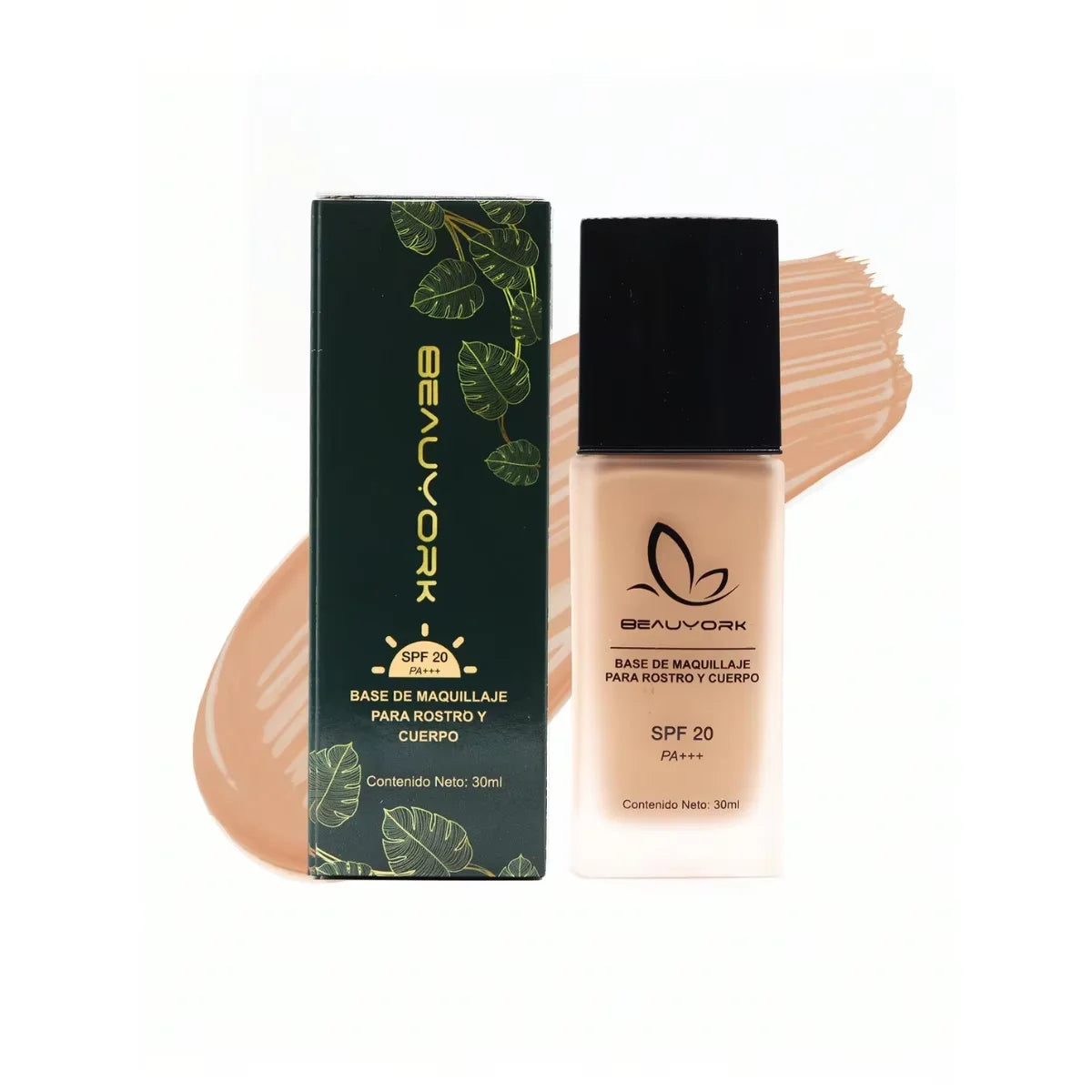 Women's Makeup Spf20 Pa+++ Sunscreen Foundation, Full Coverage Moisturizer, Breathable Matte Finish, Long Lasting, Beauyork