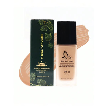 Women's Makeup Spf20 Pa+++ Sunscreen Foundation, Full Coverage Moisturizer, Breathable Matte Finish, Long Lasting, Beauyork