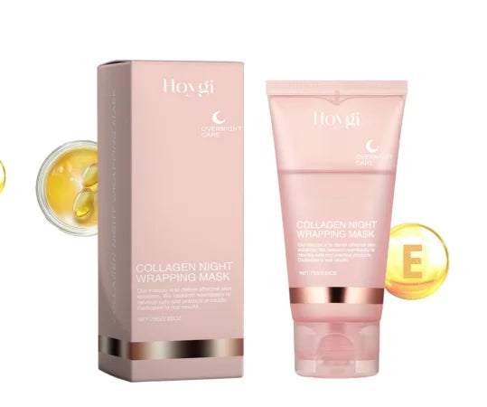 75G Collagen Overnight Wrapping Peel Off Facial Mask Korean Collagen Night Wrapping Mask Deeply Hydrates Night Care Mask Cream