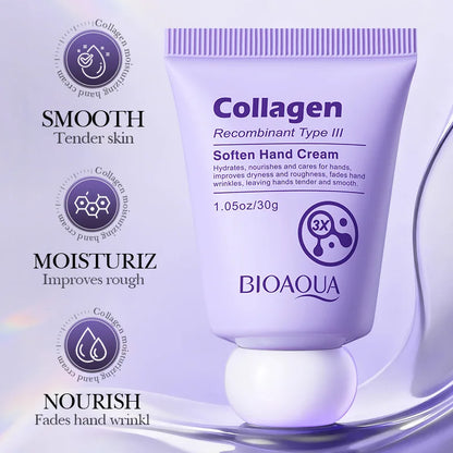 BIOAQUA Collagen Hand Cream Nourishing Moisturizing Anti-Aging Anti Wrinkles Whitening Hands Skin Care Products