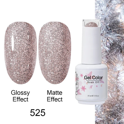 Clou Beaute 15ml Nail Gel Polish Warm Color Dark Red Brown Semi Permanent Nail Art Manicure Soak Off LED UV Varnishes Lacquer