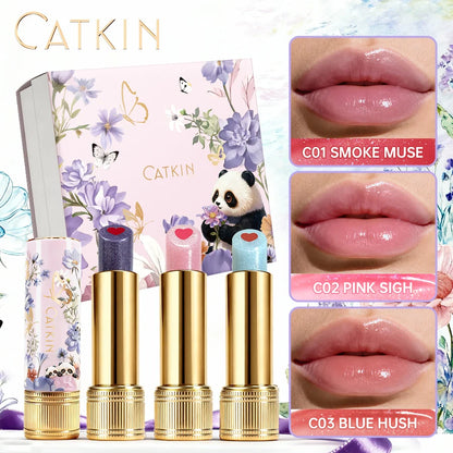 CATKIN Whiffle Dance Tinted Lip Balm Solid Lip Gloss Moisturizing Watery Colored jelly love Long-lasting