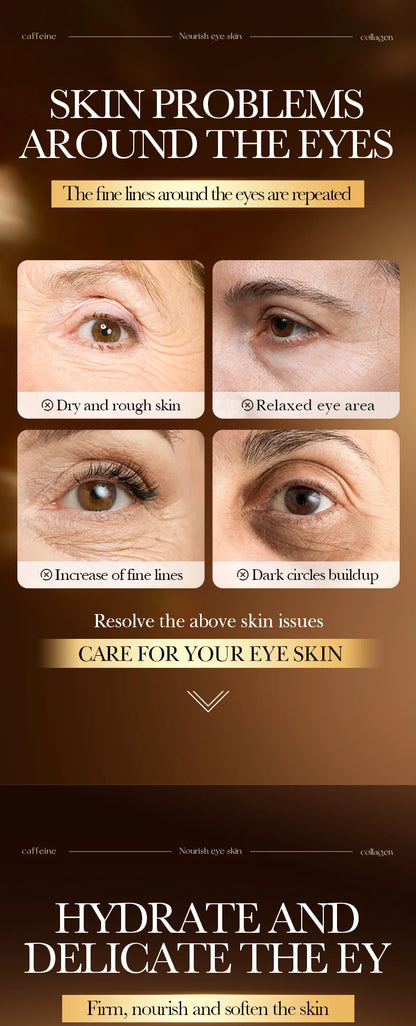 SADOER Collagen Eye Mask Caffeine Crystal Anti Dark Circles Eye Bag Remover Moisturizing Anti-aging Eye Patches Skin Eye Care