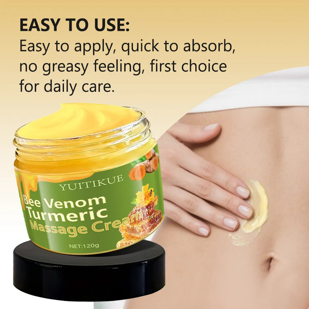 YUITIKUE Firming Cream 120g - Bee venom and turmeric, firms, nourishes, and revitalizes, fast-absorbing.