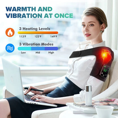 3 in 1 Cordless Thermal Knee Pad Knee Shoulder Massager Vibration Leg Arm Joint Brace Muscle Relax Joint Brace Muscle Relaxation
