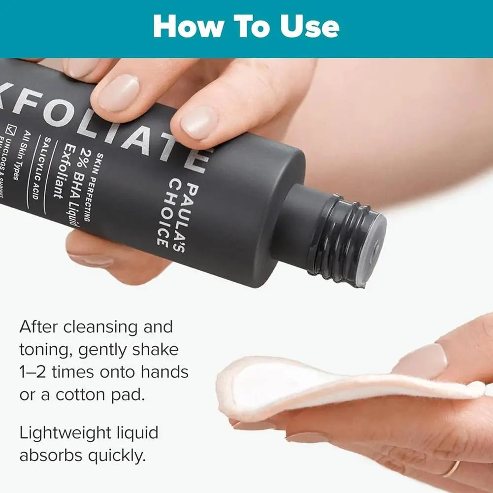 Paula's Choice 2% Bha Salicylic Acid Serum Exfoliant Liquid Gently Exfoliates Unclogs Pores Improves Blackhead Acne Facial Serum