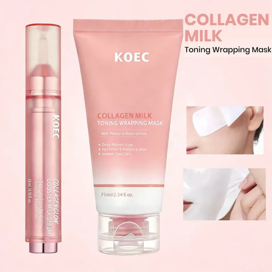 Collagen Milk Toning Wrapping Mask Deep Hydration&Radiance Skin Instant Glow Care Milk Protein & Niacinamide Milky Peel-off Mask