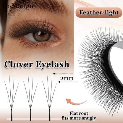 CoMango Narrow 4D W Shaped Russian Volume Eyelashes Extension Premade Fans Lashes Natural Faux Mink Lashes Makeup Products