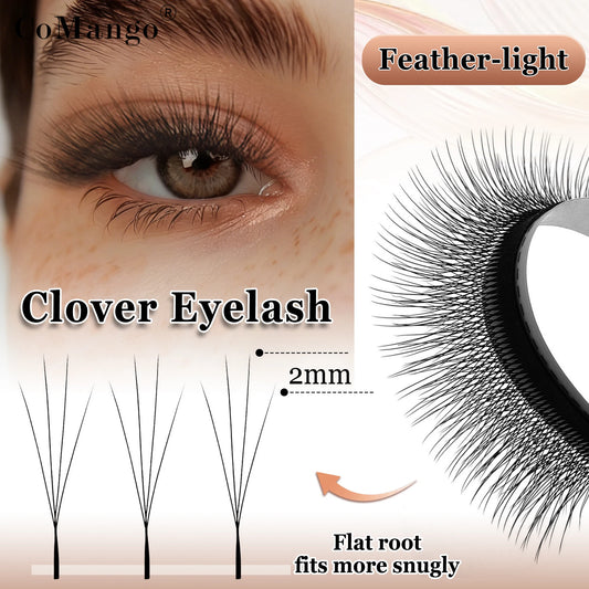 CoMango Narrow 4D W Shaped Russian Volume Eyelashes Extension Premade Fans Lashes Natural Faux Mink Lashes Makeup Products