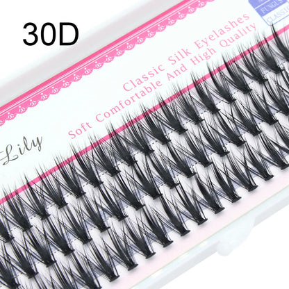 Russian Volume False Eyelashes 30D Mink Eyelash Extension Natural C/D/DD Curly Mixed Length Makeup False Eyelashes Cilia
