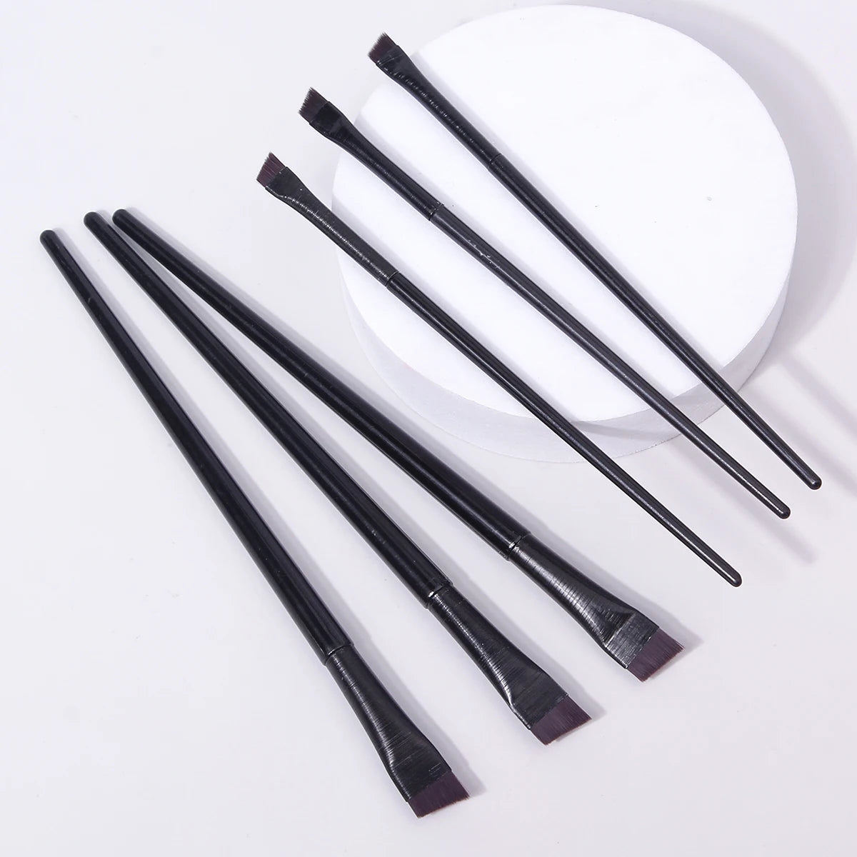 6 Pcs popular eye makeup brush high-end ultra-fine thin bevel brush eyeliner brush eyebrow dyeing beauty makeup tools