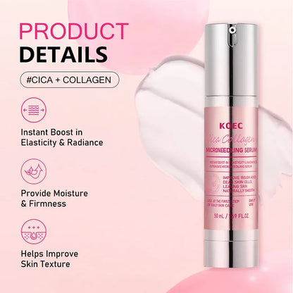Korean Centella Asiatica Extract Soothes Moisturize Soft Firm Brighten Repair Skin Facial Collagen Microneedle Essence Lotion
