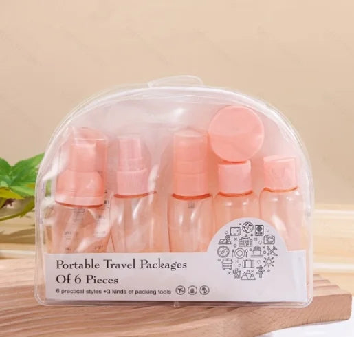 1 Set 5-15ML Clear Empty Refillable Airless Vacuum Pump Cream Lotion and Spray Portable Bottle Set Sample Packing for Toiletries