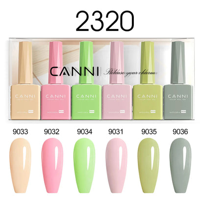 9ml CANNI TPO FREE HEMA FREE Ultra Consistency Nail Gel Polish Set Round Brush Semi Permanent Soak Off UV LED Gel Nail Kit