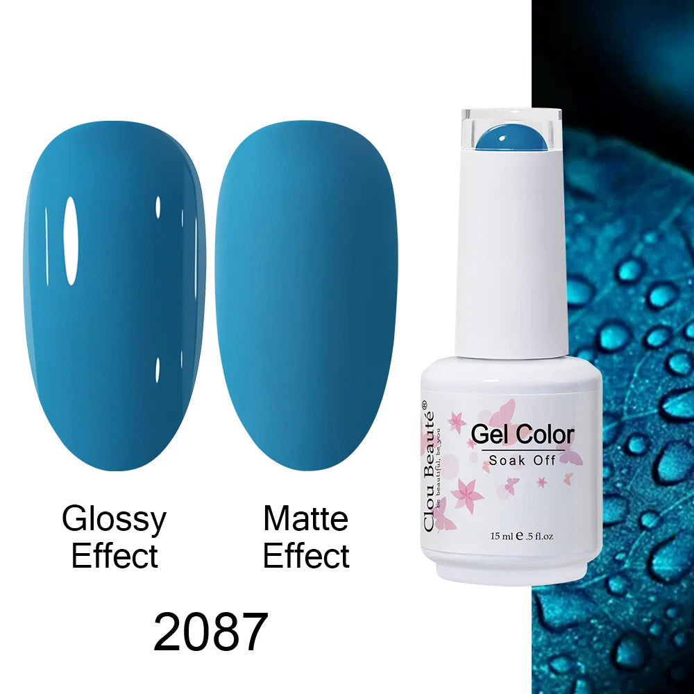 Clou Beaute 15ml Nail Gel Polish Warm Color Dark Red Brown Semi Permanent Nail Art Manicure Soak Off LED UV Varnishes Lacquer