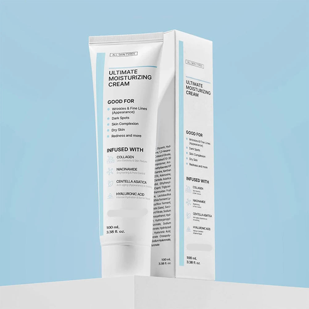 100ml Ultimates Moisturizing Cream With Centella Asiatica Niacinamide Hyaluronic Acid Collagen Anti-Aging Facial Repair Cream