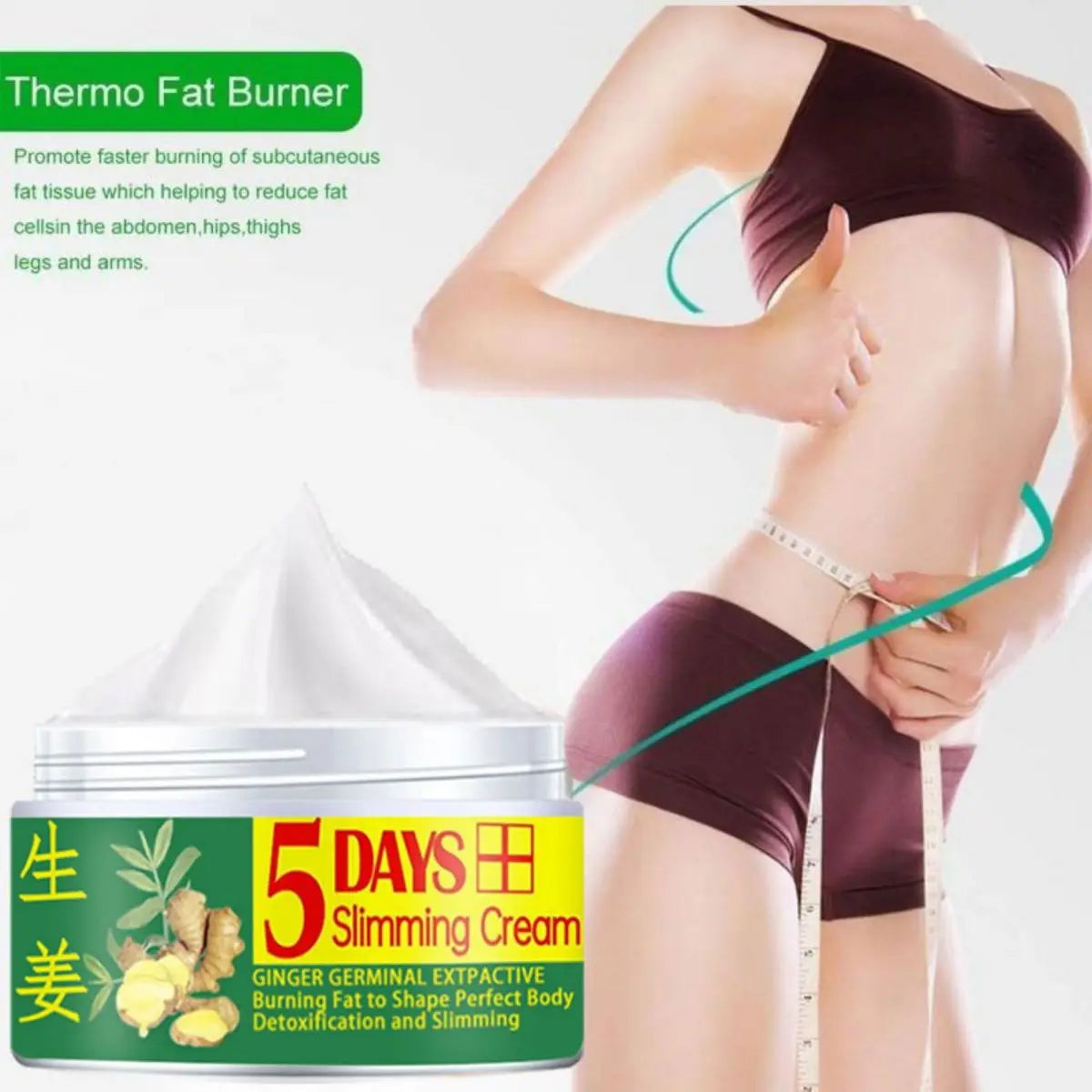 Ginger Herbal Extract Essence Slimming Cream Fat Burning Massage Cream Fat Burning Weight Loss Shaping Lifting Body Cream