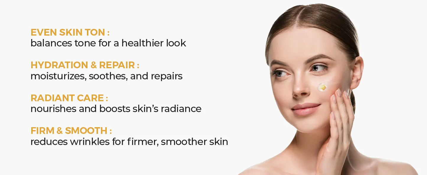 Deep Vitamin C Golden Capsule Hydrating Face Moisturizer, Antioxidant Protection, Lightweight Daily Skincare Original Korean