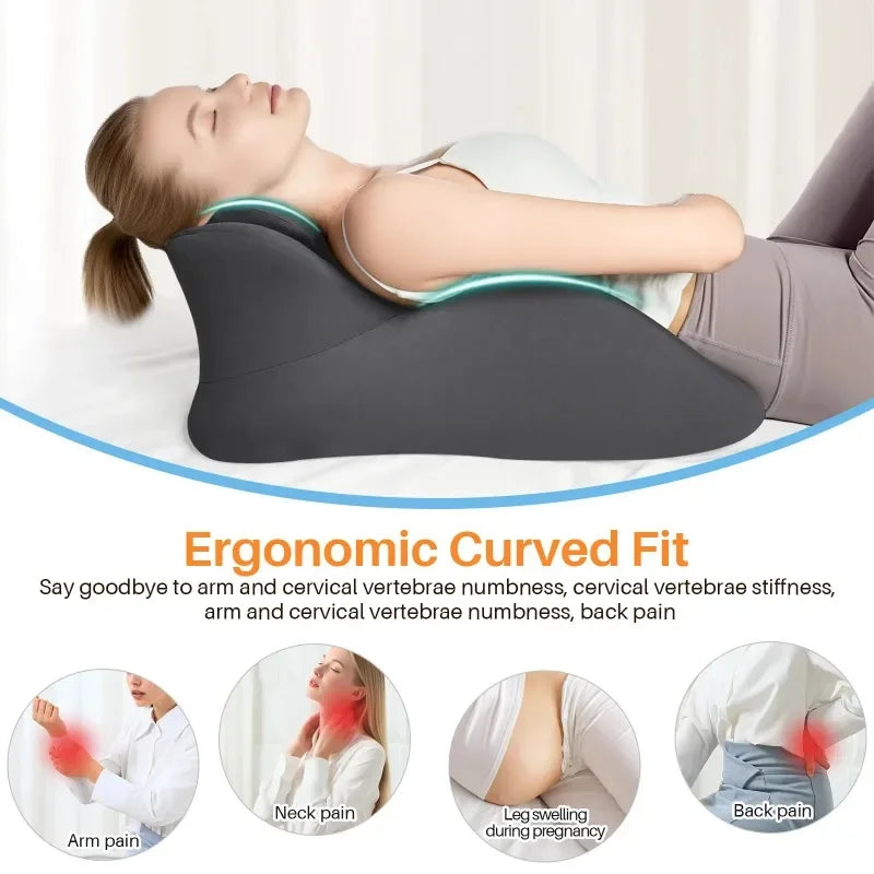 New Multi-Positional Wedge Pillow Memory Foam Ergonomic Prone Pillow with Removable Cover Couple Bed Pillow for Body Pain Relief