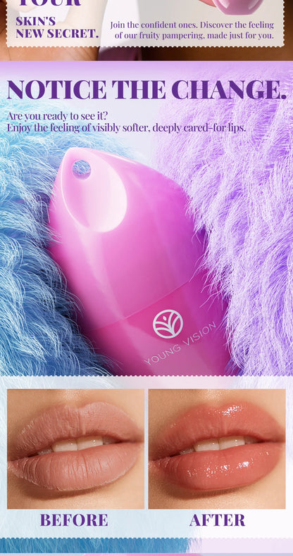 5-Color Lip Mask - Cherry & Strawberry Scented Jelly, Moisturizing Lip Care, Repair & Fade Lip Lines, For Lipitis Relief