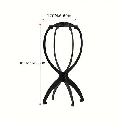 1PCS Folding Wig Stand Holder Plastic Adjustable Portable Hat Display Stand Durable Mannequin Dummy Head Plastic
