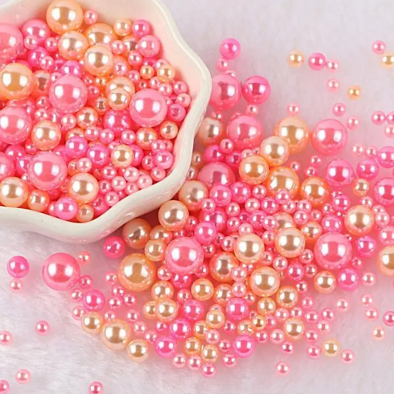10g Random Mix 3-10mm No Hole ABS Imitation Pearl Bead For Vase Filler Makeup Brush For DIY  Jewelry Making  Decor  F0912