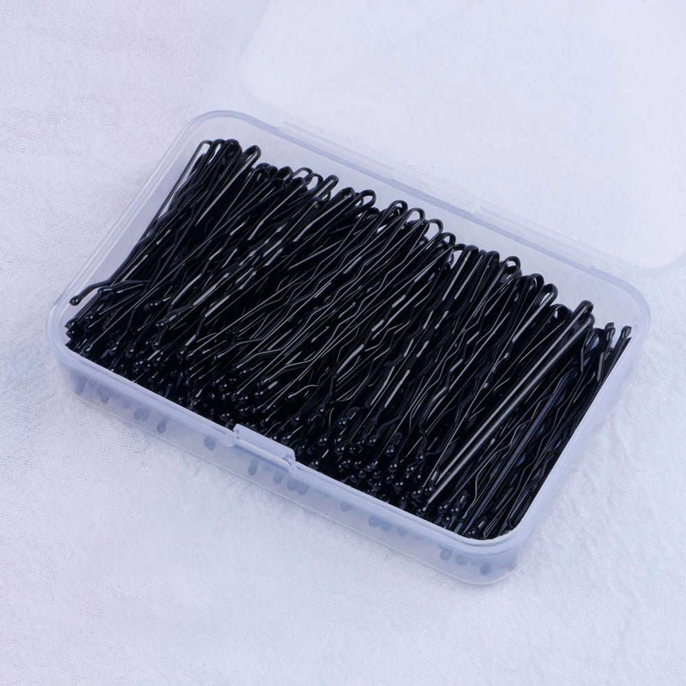 150pcs Women Solid Casual Bobby Pin Box Set For Daily Life Pins Female Hair Clips For Makeup Tools Hair Styling Accessories