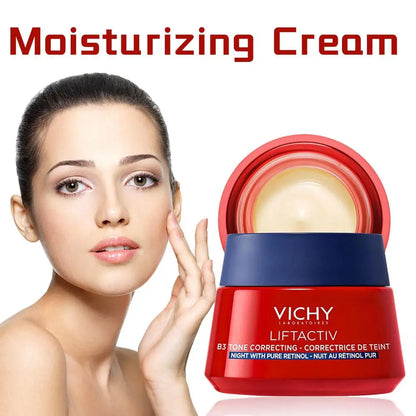 VICHY Red Moisturizing Cream Collagen Nourishing Fade Fine Lines Brighten Skin Tender Skin Tone Lock Water Skin Care