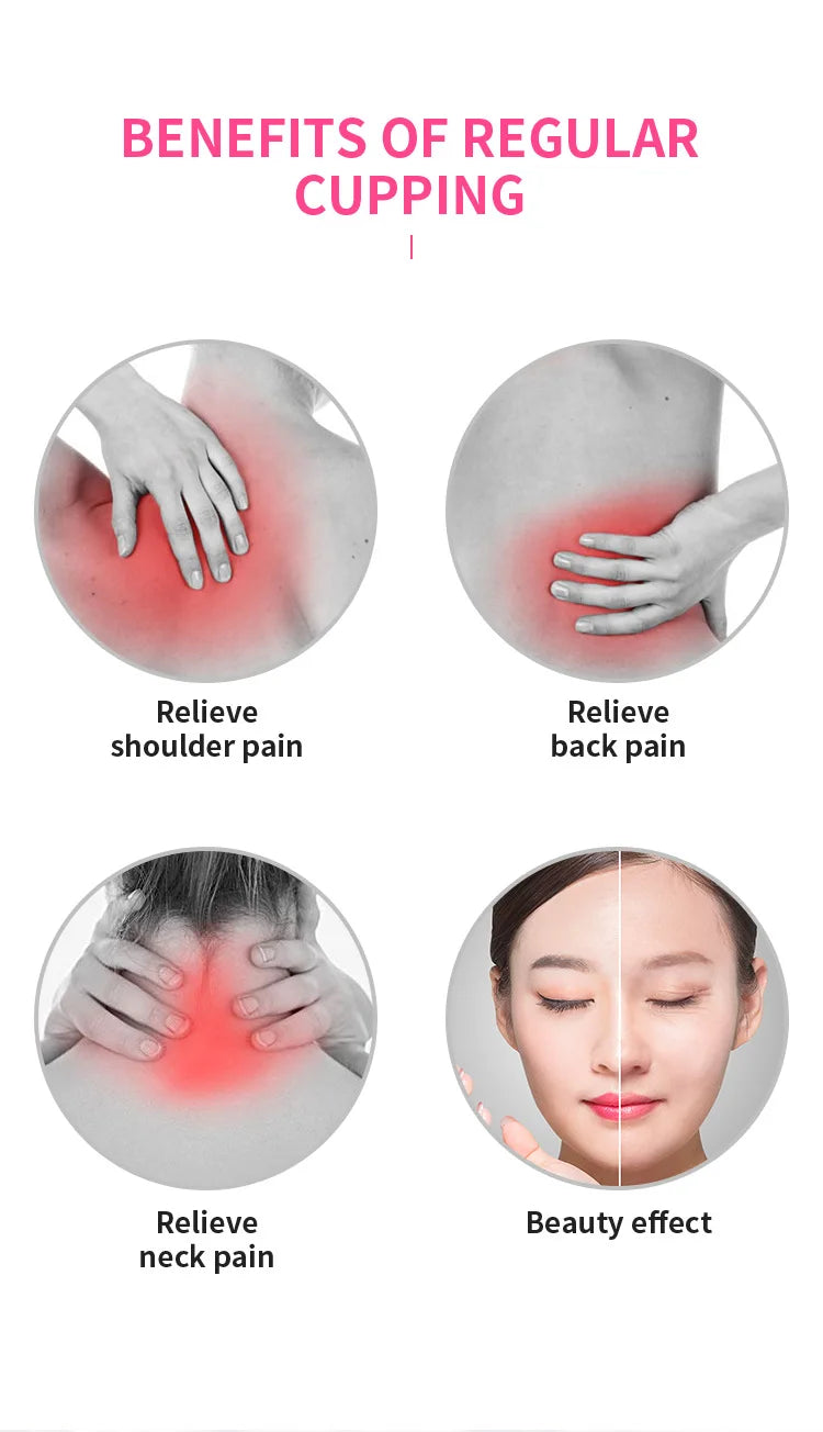 Vacuum Cupping Glass Jar Cellulite Massager For Face Acupuncture Facial Suction Cups Face Neck Lift Skin Scraping Beauty Tool