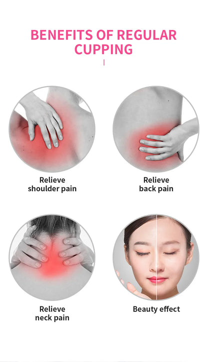 Vacuum Cupping Glass Jar Cellulite Massager For Face Acupuncture Facial Suction Cups Face Neck Lift Skin Scraping Beauty Tool