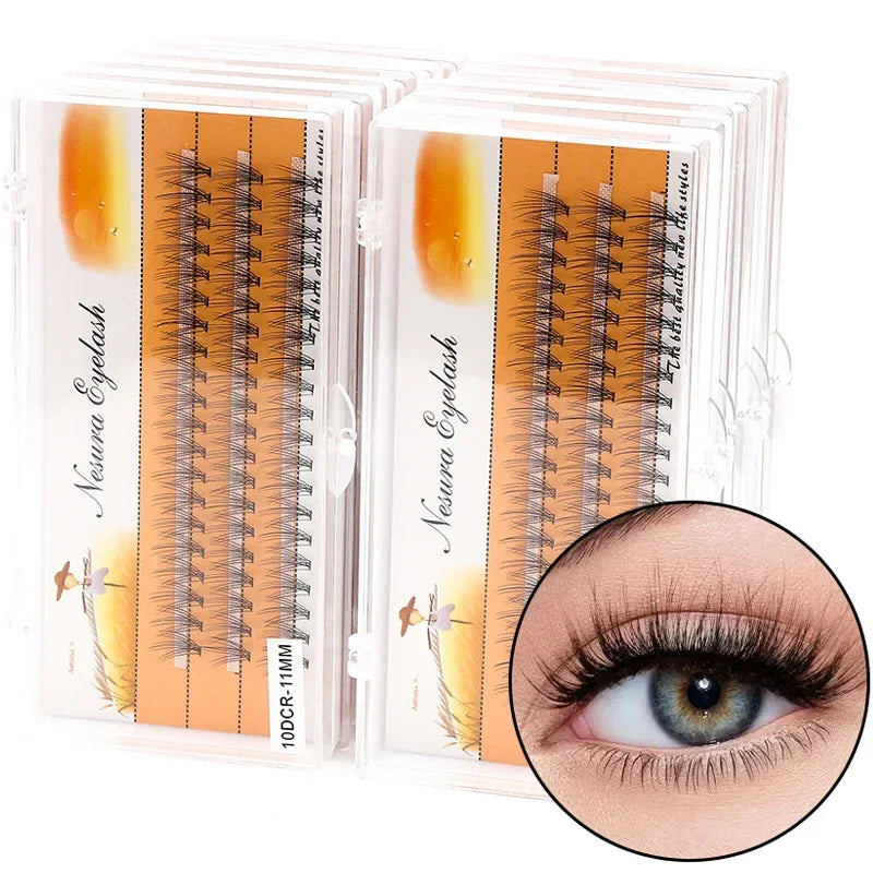 48/60/160/280Pcs Cluster Natural Eyelashes Extensions Lashes Clusters False Eyelash Clusters Extensions Individual Lashes Makeup