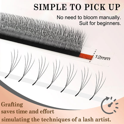 CoMango Narrow 4D W Shaped Russian Volume Eyelashes Extension Premade Fans Lashes Natural Faux Mink Lashes Makeup Products