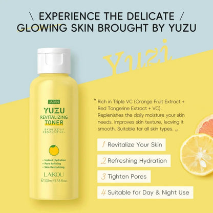 Japanese Yuzu Toner 100ml Deep Hydration Pore Minimizing Brightening Effect Long Lasting Moisture Revitalizing Skin Treatment