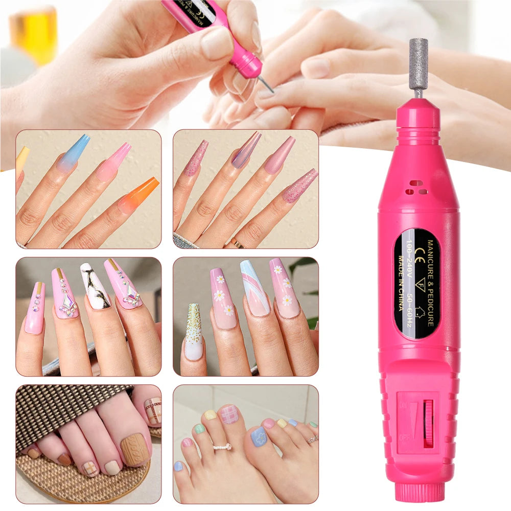 LINMANDA Electric Nail Drill Machine Nail Art Tools Machine Manicure Milling Cutter Nail Art Nail Drill Pen Salon Nail Equipment