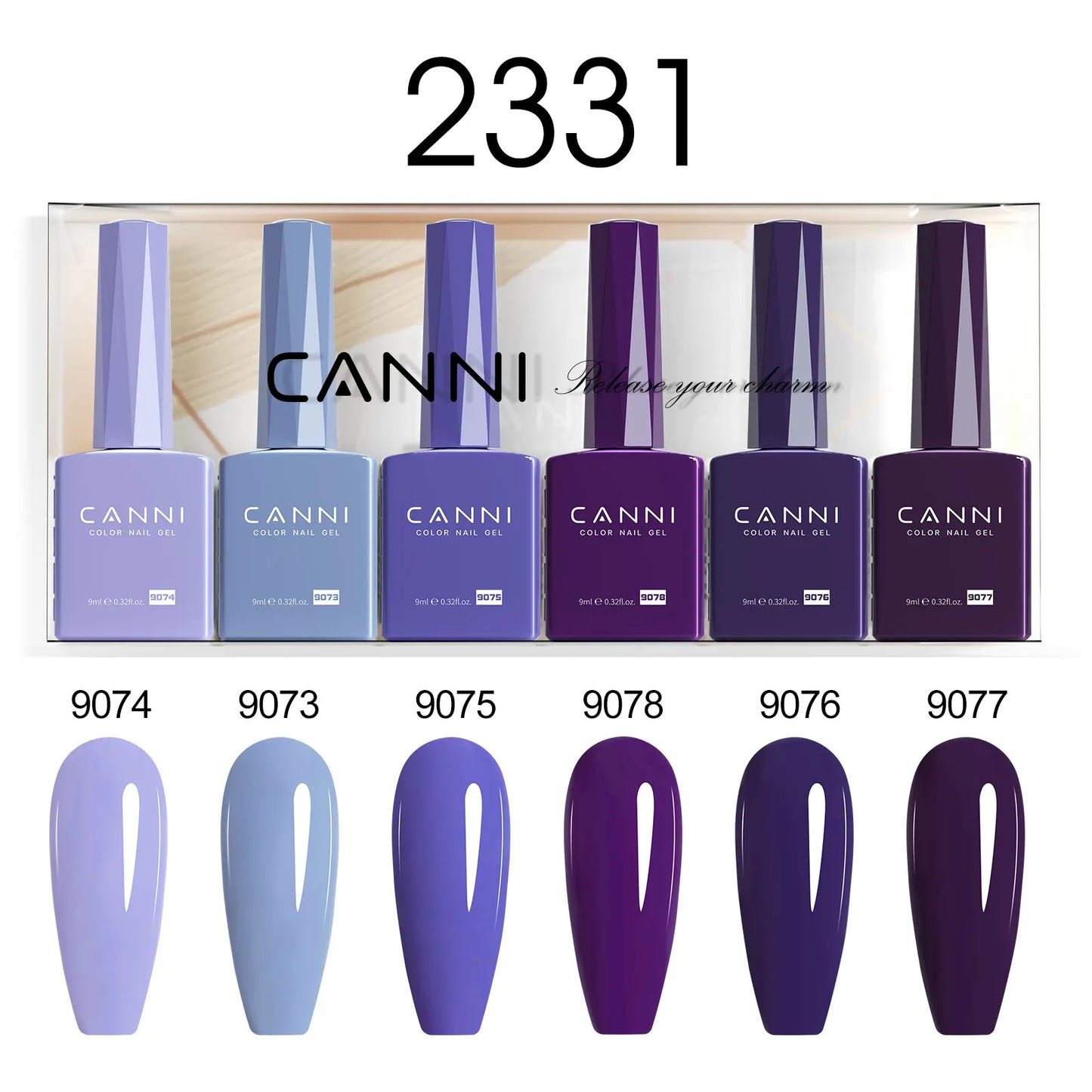 9ml CANNI TPO FREE HEMA FREE Ultra Consistency Nail Gel Polish Set Round Brush Semi Permanent Soak Off UV LED Gel Nail Kit