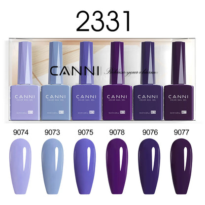 9ml CANNI TPO FREE HEMA FREE Ultra Consistency Nail Gel Polish Set Round Brush Semi Permanent Soak Off UV LED Gel Nail Kit