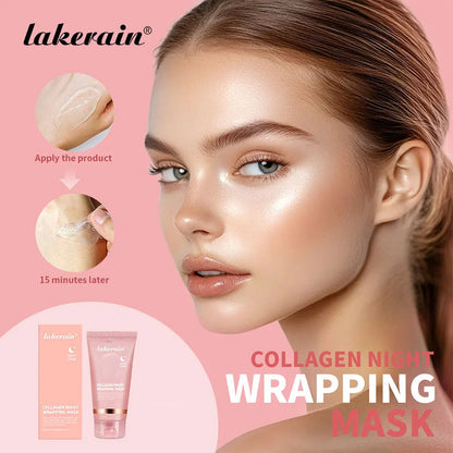 Collagen Peel Off Face Mask Deep Hydration Skin Firming Night Treatment For Youthful Glow