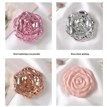 1PCS Portable Mini Mirror Retro Rose Flower Small Pocket Makeup Mirror Double Sided Hand Mirrors Compact Cosmetic Beauty Tool