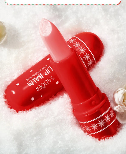 SADOER Christmas Moisturizing Lipstick Anti Cracking Hydrating Repair Nourishing Plump Lips Balm Plumper Skin Care