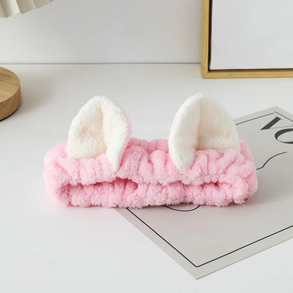 Hairband Cat Coral Plush Headband Cute Soft Hair Bow Headband Hairband Wash Hair accessories Elastic headband accessories