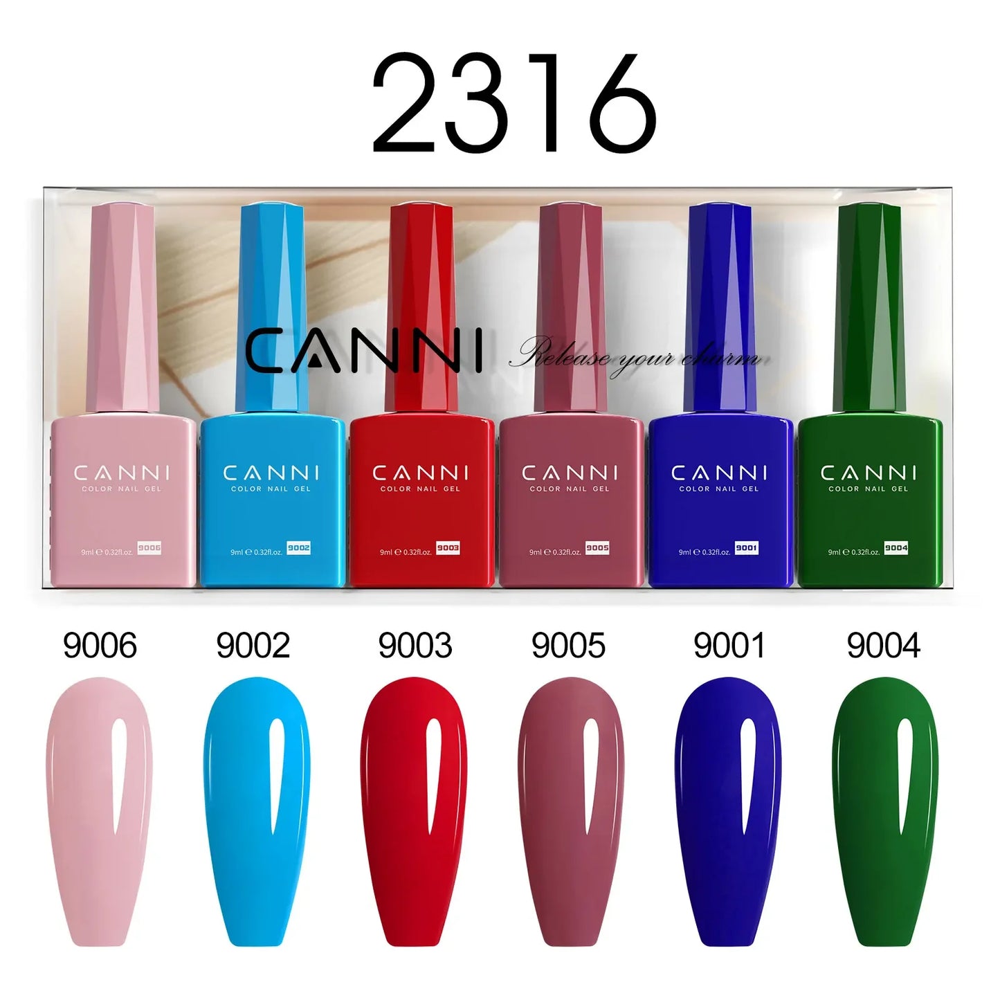 9ml CANNI TPO FREE HEMA FREE Ultra Consistency Nail Gel Polish Set Round Brush Semi Permanent Soak Off UV LED Gel Nail Kit